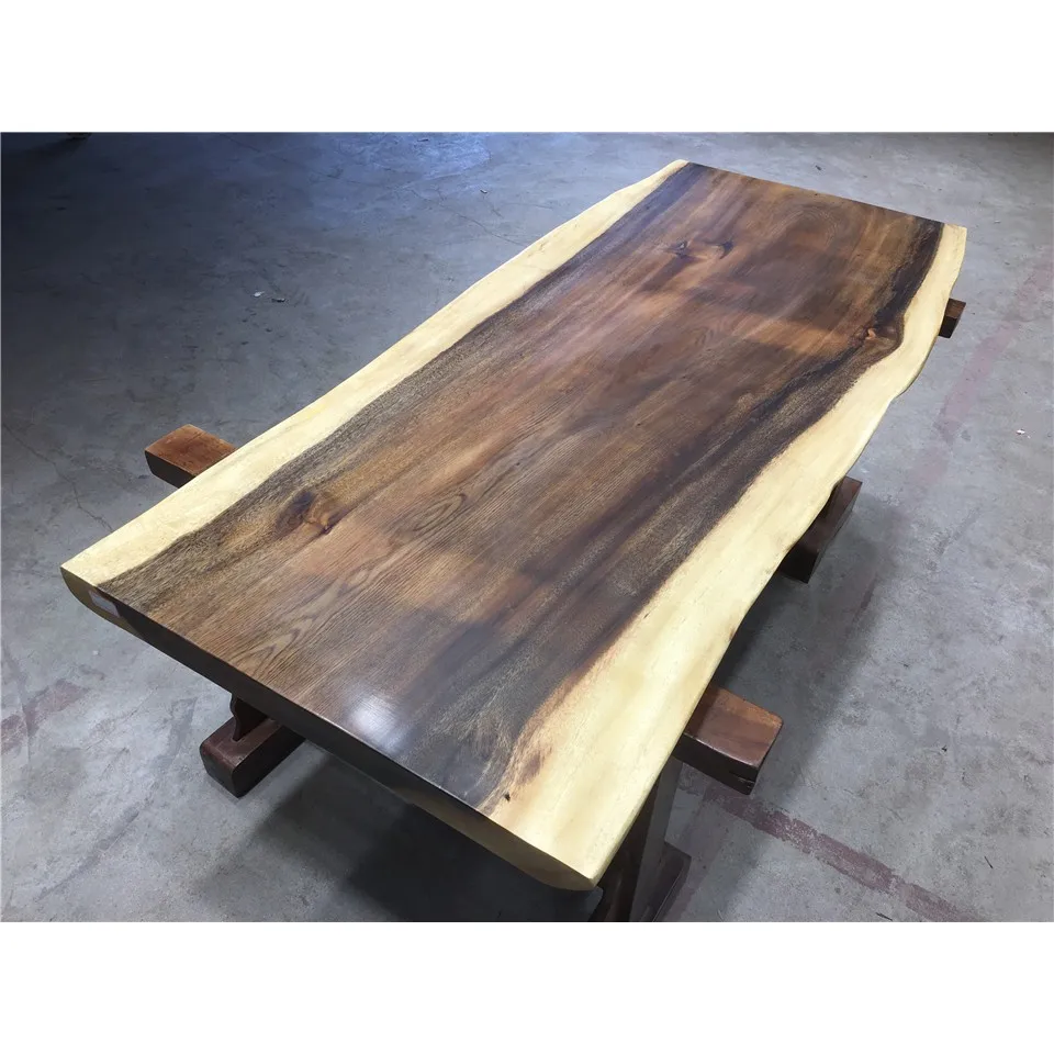 
Industrial Live Edge South American Walnut Dining Tables 