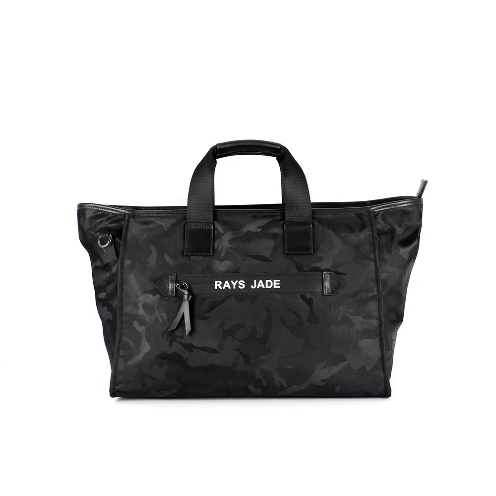 Черные камуфляжные водонепроницаемые нейлоновые женские спортивные сумки-тоут