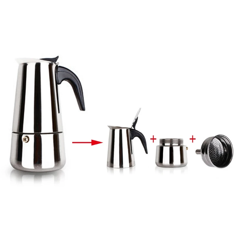High Quality Espresso Coffee Maker Stainless Steel Moka Pot Extractor Percolator Stove Home Kichen Appliance Coffee Maker
