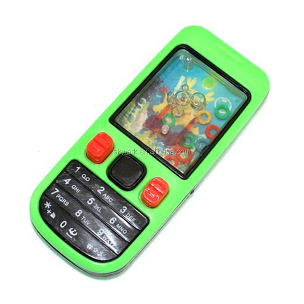 Hot sell Promotional Small Mobile Phone Shaped Plastic Water Ring Machine Game Kids Toys