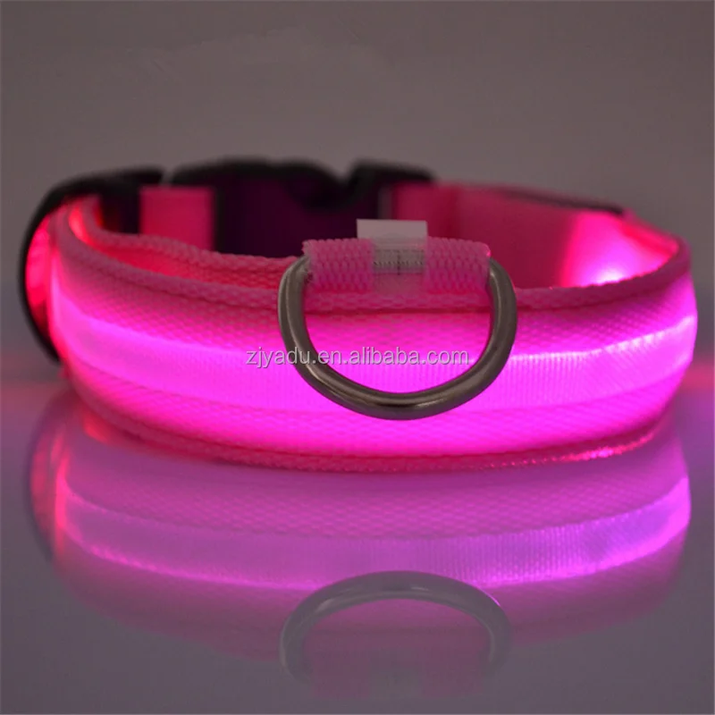 dog collar LED light flashing luminous cool fashion pets traction belt