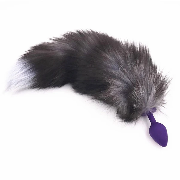 Metal adult toys fox tail anal plug for women