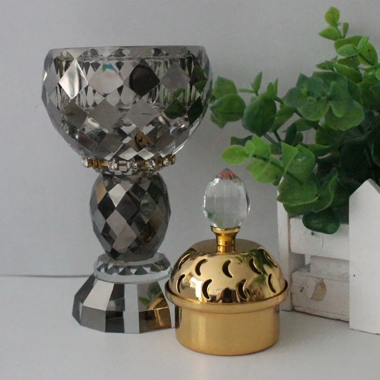 Crystal bakhoor burner arabic incense for room