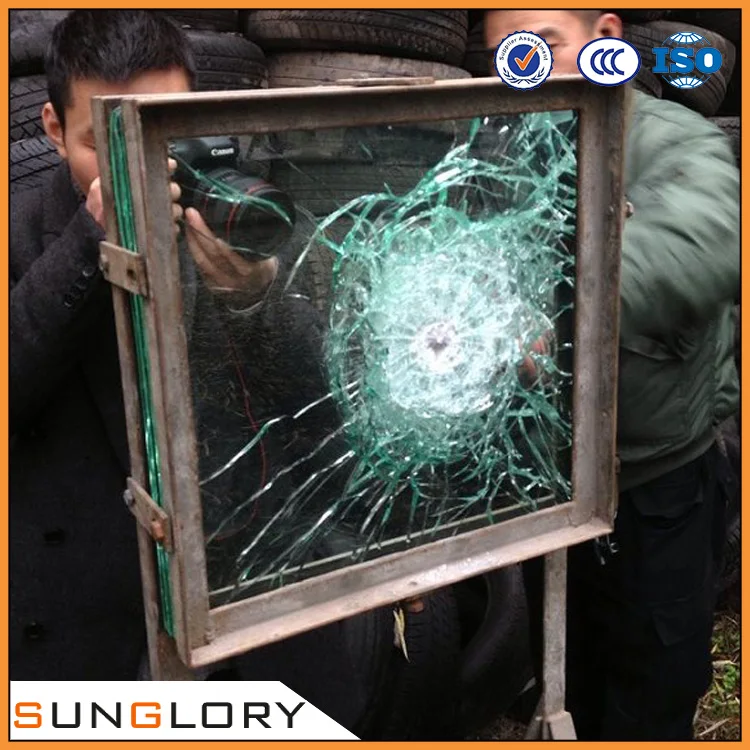 Clear Laminated Glass Bullet Proof Glass