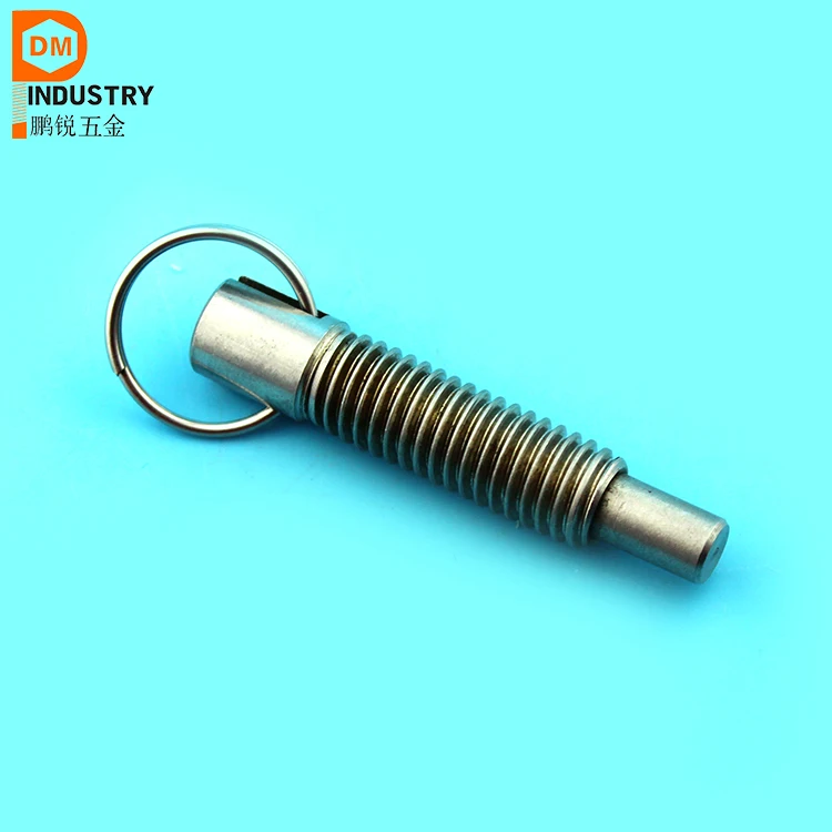 18-8 Stainless steel spring lock rounded retainer clevis pin with chain and key ring