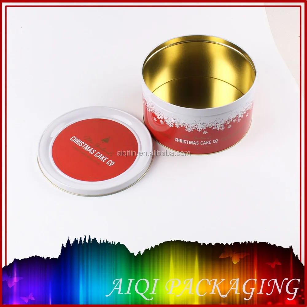 
decorative tin box for cookies/big round tins/food/candy metal tin box packaging 