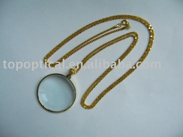Dome shape antique brass metal decorative hanging pendants magnifier magnifying glass as gift souvenir