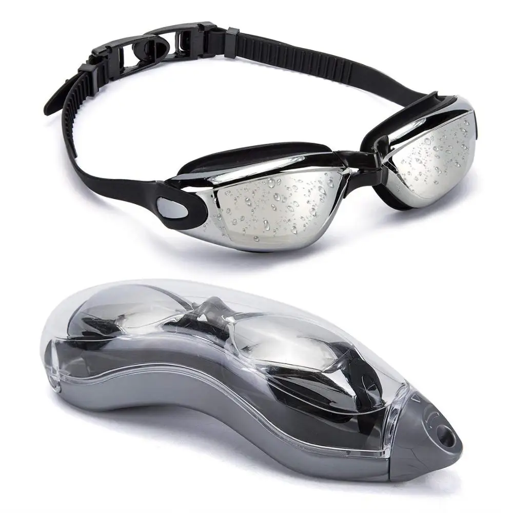 Swim Goggles No Leaking Anti-Fog Nose Clip and Ear Plug for Adult Men Women kids