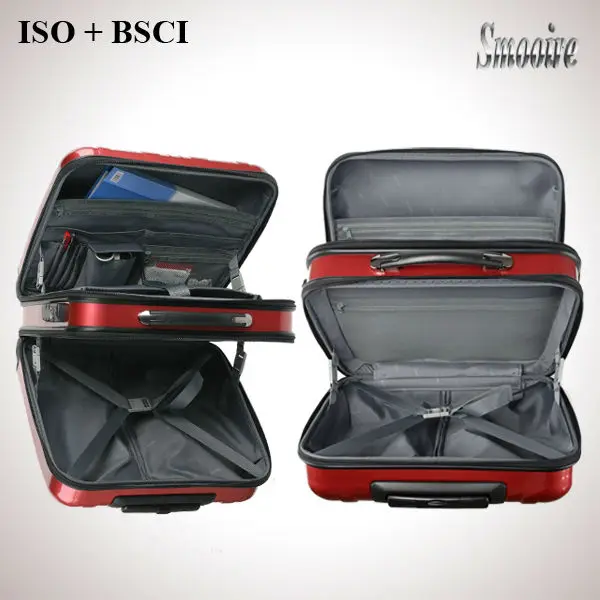 Fashionable 17.5 inch Ladies 100% PC trolley laptop bag