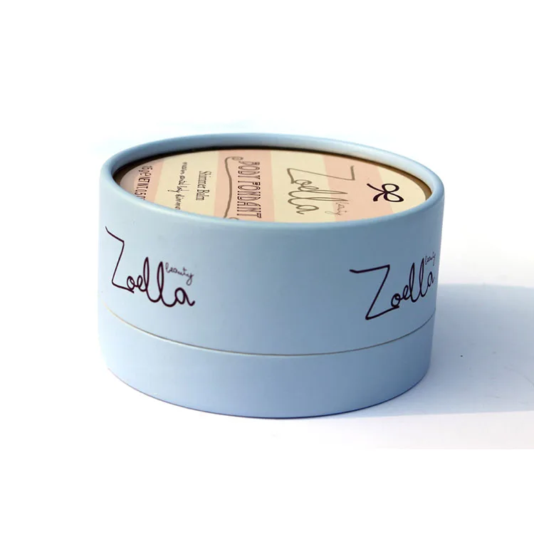 Roll edge cosmetic cardboard tubes small round gift boxes cylinder cardboard box with custom printing