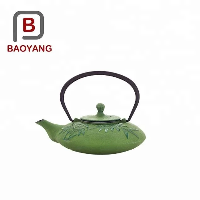 0.6L chinese cast iron teapot with brass handle