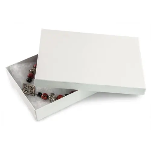 Z53 5X3 Wholesale white swirl cotton filled box Paper Jewelry Boxes Packaging Cardboard Box For Ring Earrings