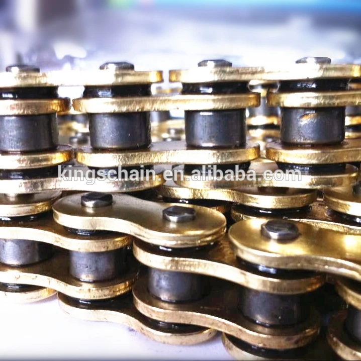 
Gold Plated color O-Ring Motorcycle Chain 520 