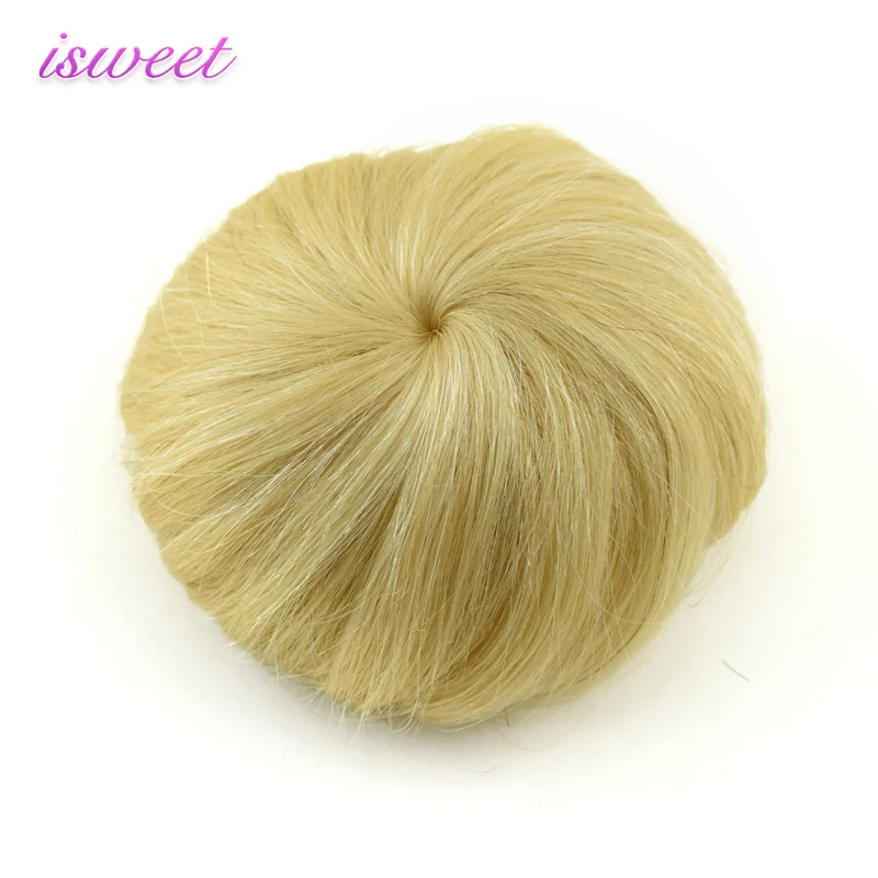 
Blonde human hair chignon hair pieces bun  (60748407868)