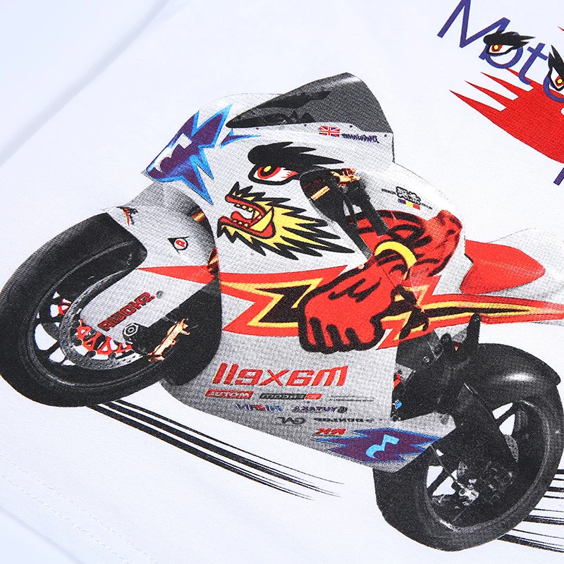 Children clothing factory short sleeves motorcycle boy online kids clothes