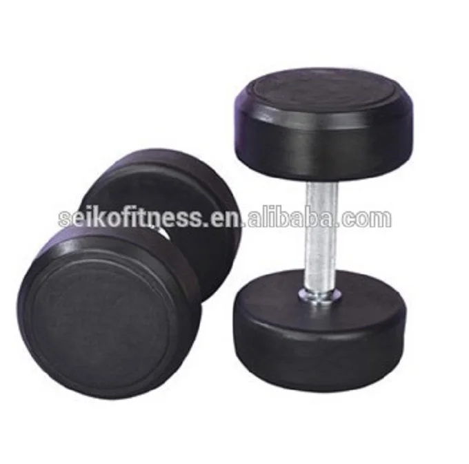 Gym Accessories Fixed Rubber/Chrome/CPU Dumbbell Free Weights Products