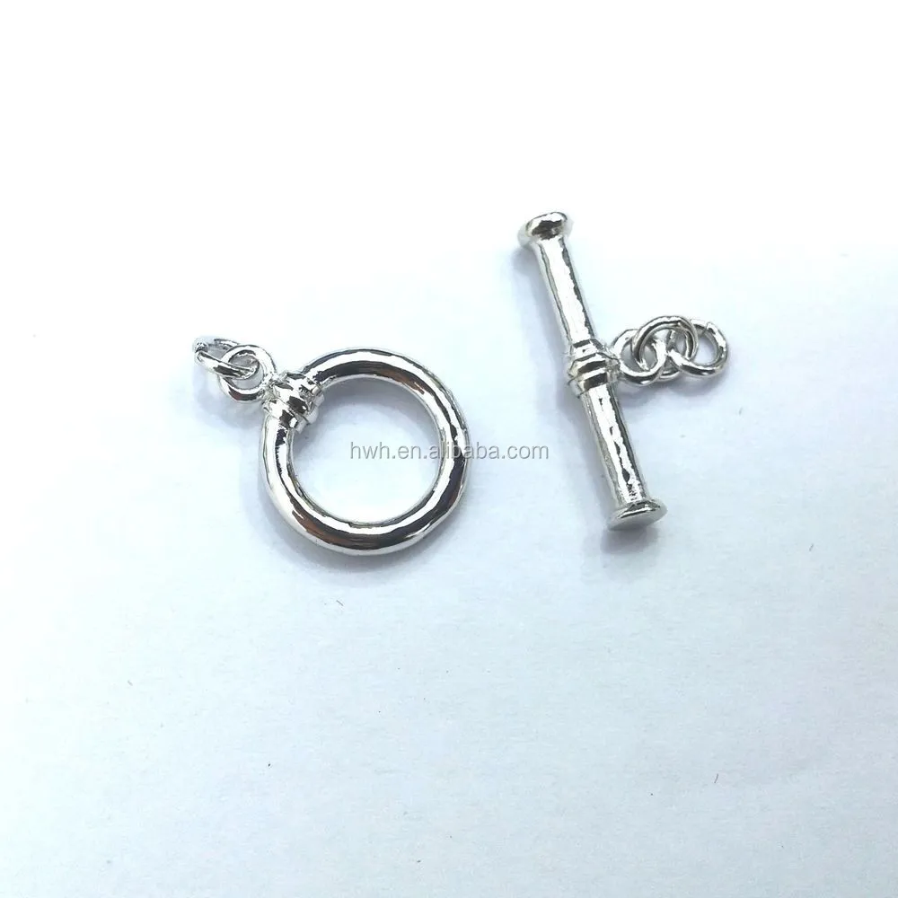 H1627 Silver 925 Jewelry Plain Loop&Stick Bracelet Lock