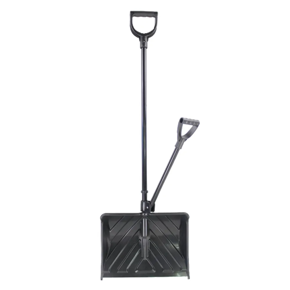 Telescopic snow shovel with two handles