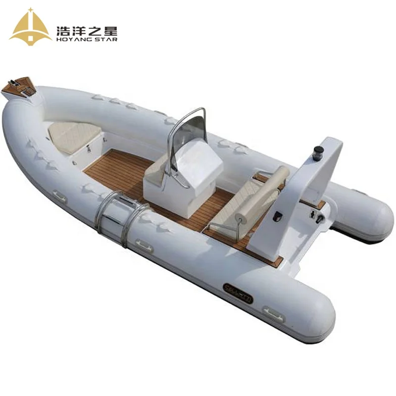 5M RIB Fiberglass Inflatable Boat With Front Bag And Control Station