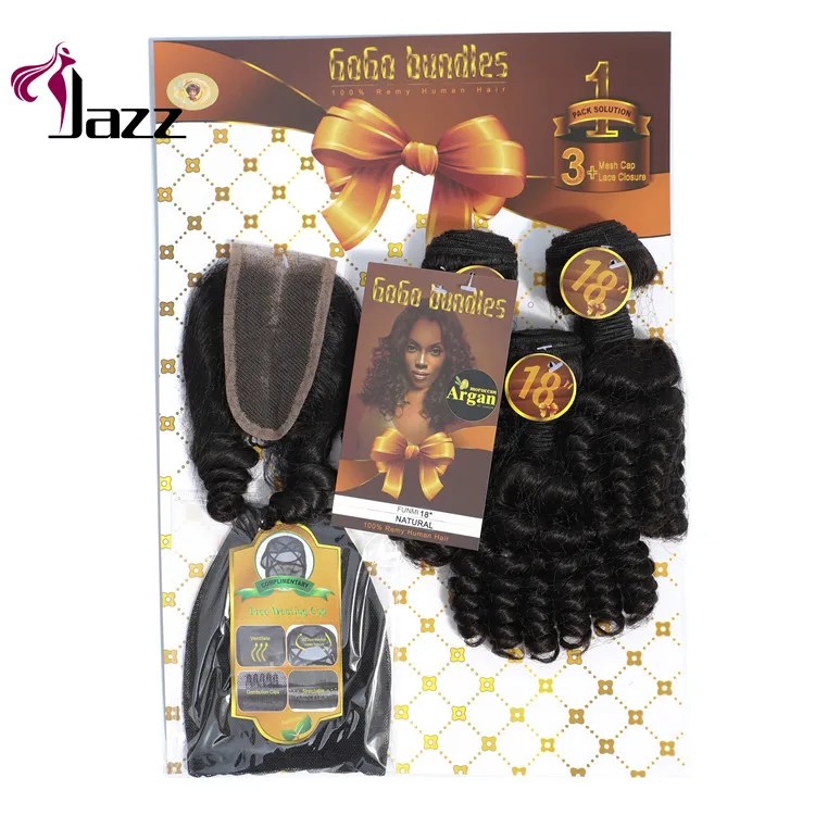 Brazilian Virgin Remy Human Hair 3 Bundles With 2 X 4 Lace Closure With Wig Cap 5-Piece Set