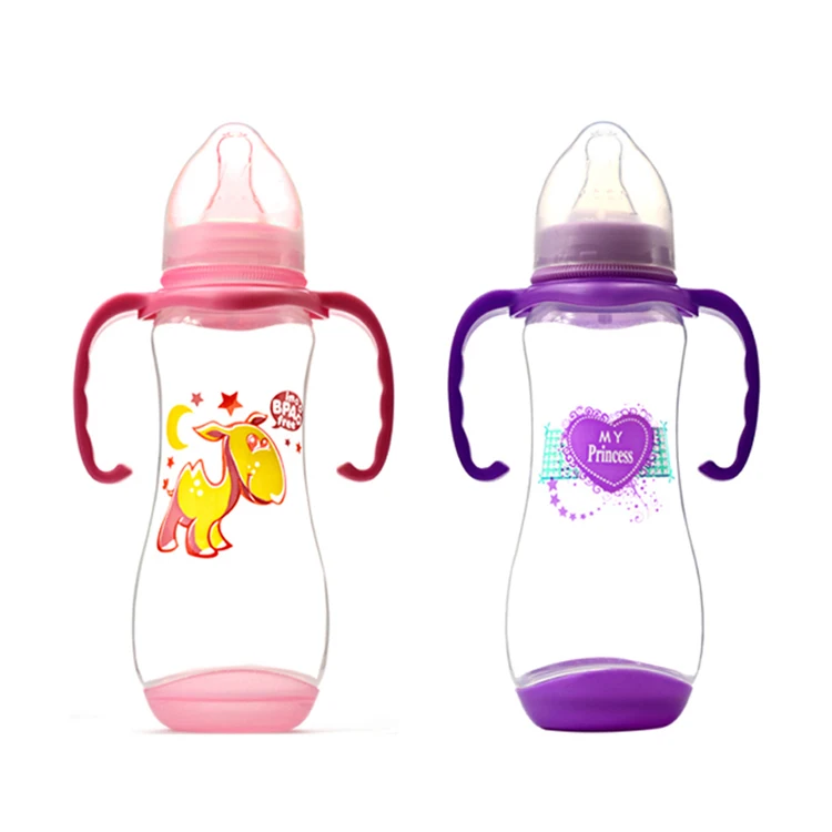 
2021 Hot Sale Food Grade PP Plastic Baby Nursing Bottles Standard Neck 240ML Baby Feeding Bottle 
