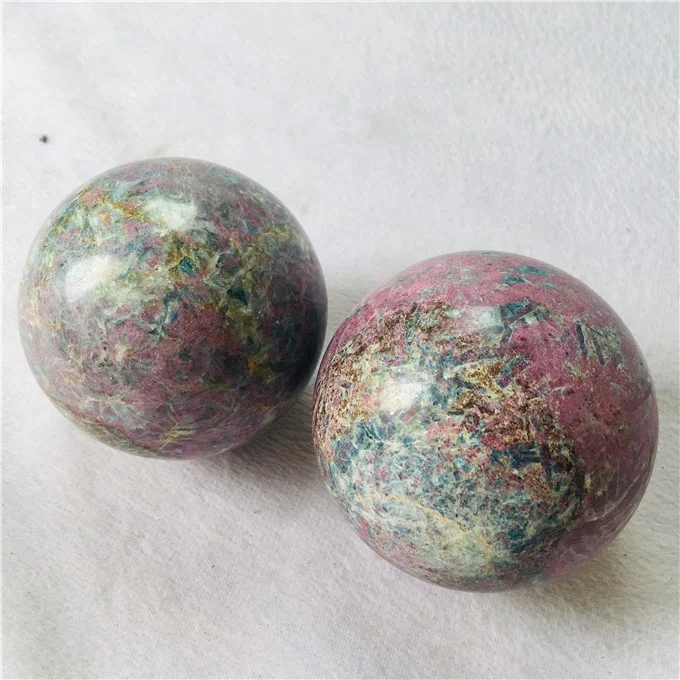 wholesale natural rock crystal ball red green treasure gemstone quartz ball for sale