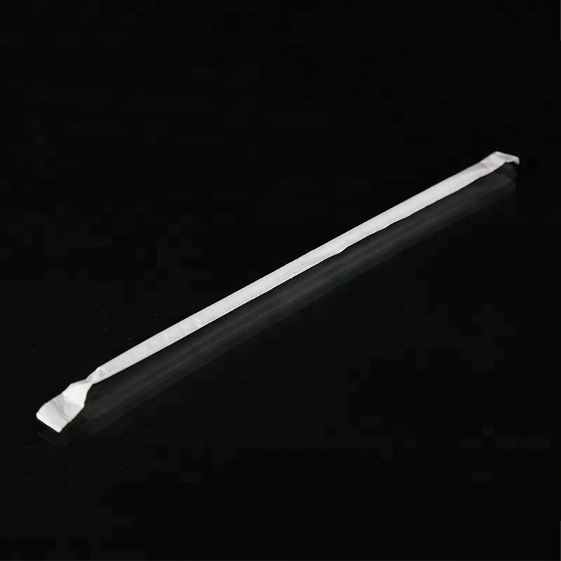 6mm white PP disposable plastic flexible drinking straw