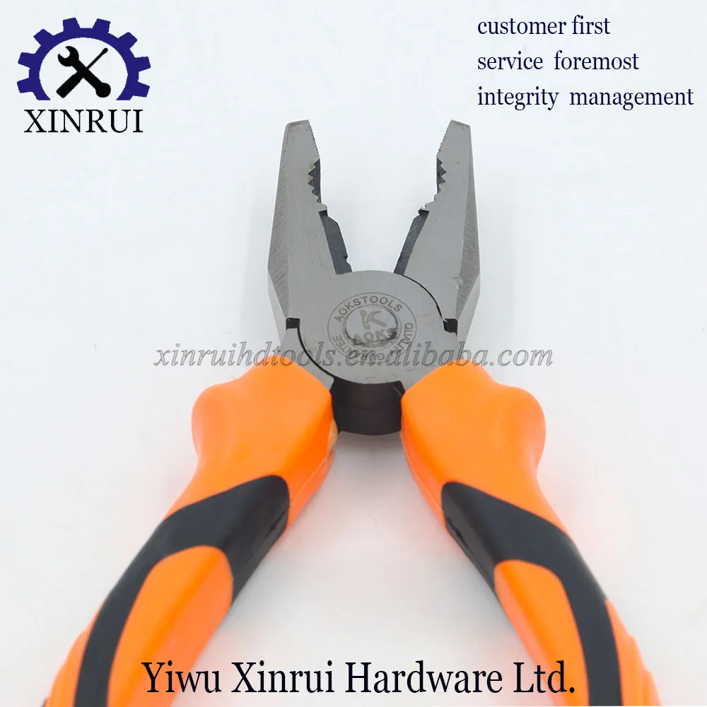 Professional Carbon Steel Combination Pliers with PVC handle