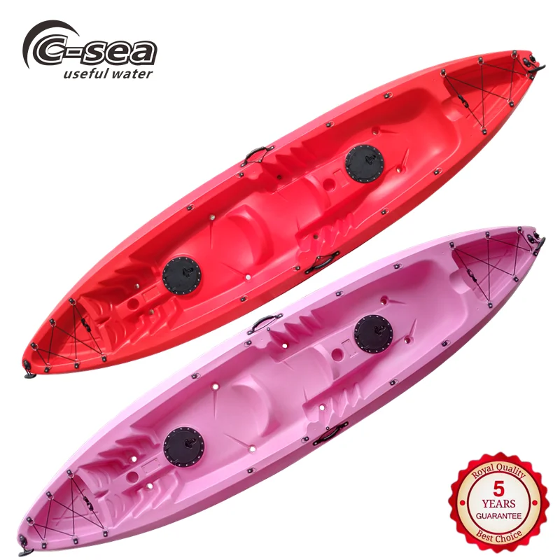 3 person sit on fishing canoe kayak wholesale with 3 seat