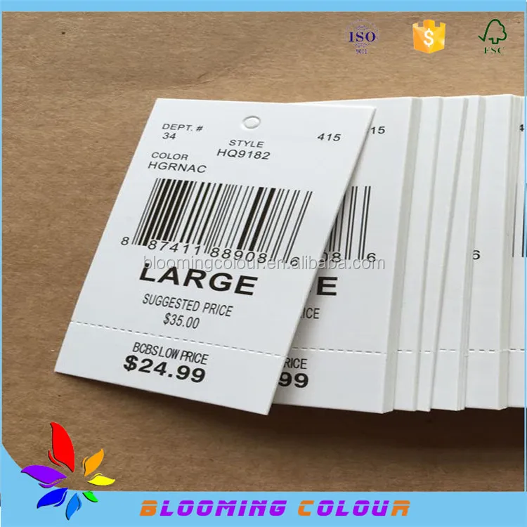 China factory sale paper name tag/simple design high quality price tag
