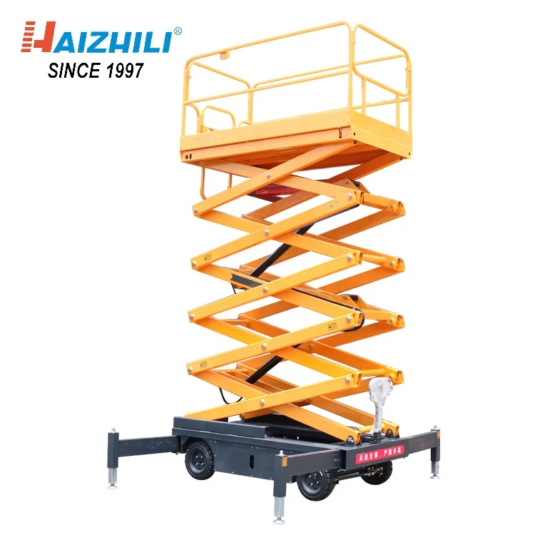 HaizhiLi Handling Equipment Warehouse Cargo Lift Equipment 500KG 9M Mobile Scissor Lift Platform