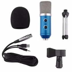 professional Condenser Microphone MK-F100TL Condenser Recording Microphone with Stand for Radio Braodcasting KTV Karaoke