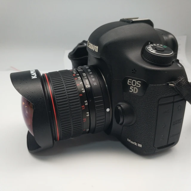Kapkur Wide Angle M4/3 8mm Mirrorless Digital Camera Fisheye Lens F3.8 C Mount For Dslr Camera