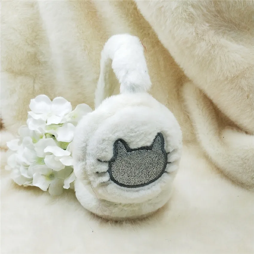 New Winter Warm Earmuffs Cute Cat Earmuffs Wholesale Girls Winter Outdoor Windproof Ear Muffs Warm