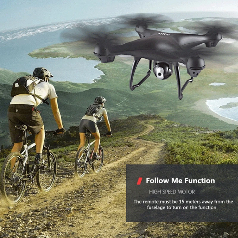 Latest SJRC S70W GPS Drone 720P 1080P Wifi FPV VR wide angle height hold quadcopter Follow Me Mode Professional RC Drone