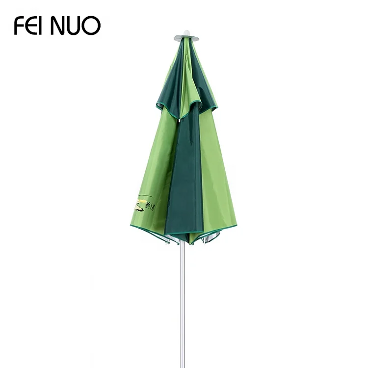 Большой двухслойный зонтик с защитой от УФ-лучей для рыбалки и пляжа с принтом логотипа