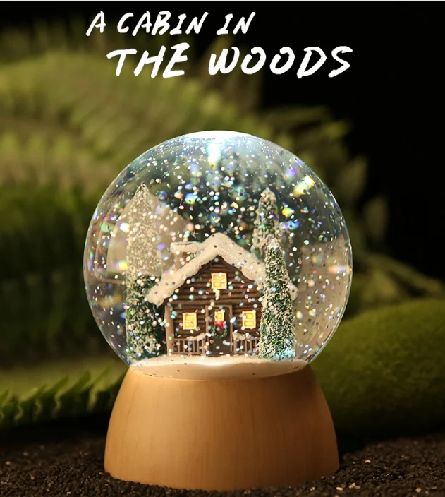 
tree house resin crafts night light home bedroom decoration lover birthday gift crystal water globe 