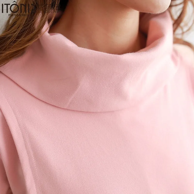 Wholesale short high-necked pregnant women dresses for breastfeeding