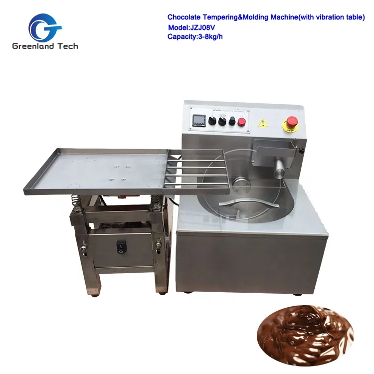 Competitive Price Professional JZJ08V Table Top Vibration Chocolate Tempering Machine 3-8kg/h