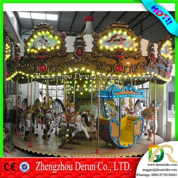 
Video Available!!! carousel hores merry go round kids outdoor entertainment equipment 