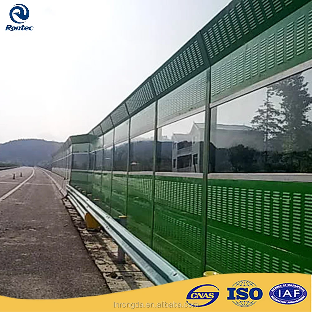 
PC sheet and metal railway noise barrier sound wall 
