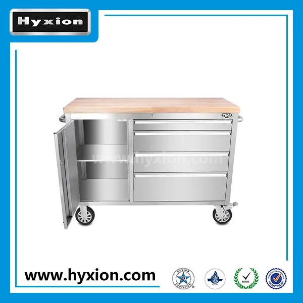 Metal tool cabinet work bench with 4drawers