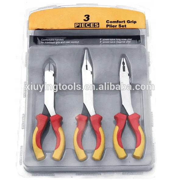  Набор из 4 плоскогубцев включая плоскогубцы Linesman устройство для зачистки проводов боковой резак диагональные и длинный нос с блистерной картой