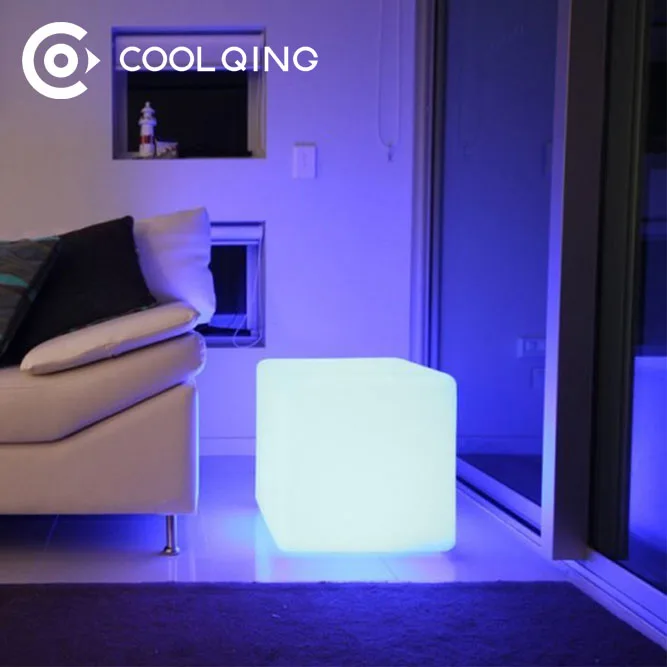 led cube 50x50x50 Manufacture glowing furniture modern RGB LED plastic light cube