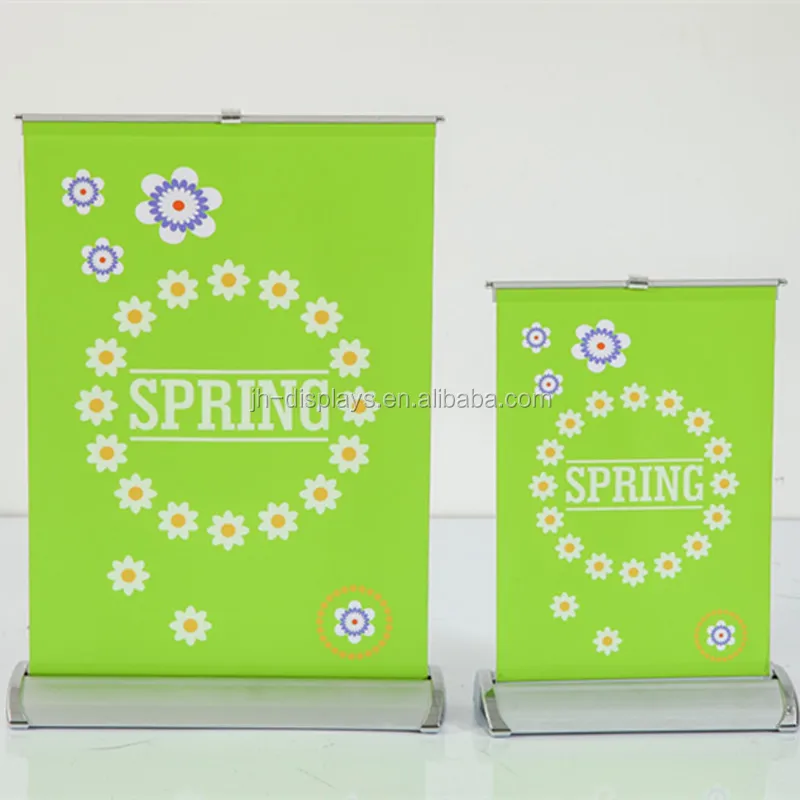 Aluminium Mini Roll Up Banner Retractable A4 Table RollUp Standee