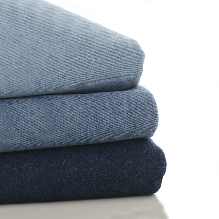 Оптовая продажа, хлопчатобумажная стрейчевая джинсовая ткань, цена от китайского поставщика, 8-12 унций, модная, в наличии, джинсовая ткань для одежды