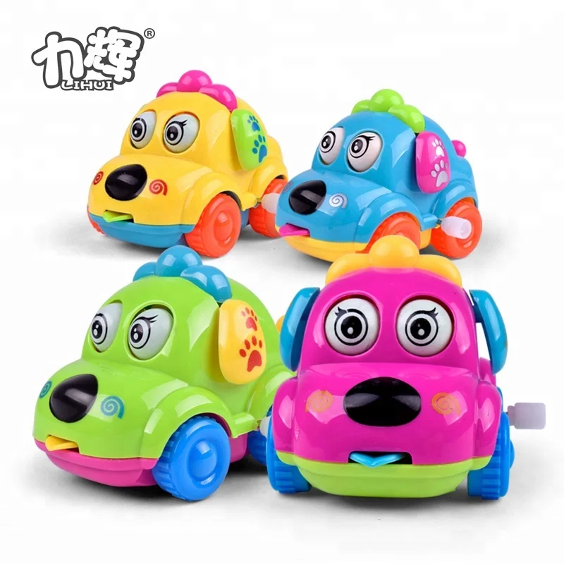 
Cheap Toys Mini Plastic Clockwork Wind UP Dog Car Toys Small For Baby 