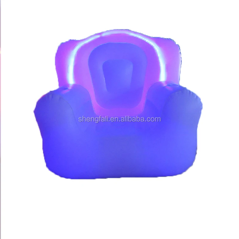 
funny games luxury LED flashing sofa inflatable for night club 
