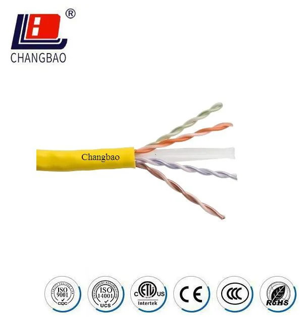 CHANGBAO cat6 plenum 1000ft rated twisted pair cat6 cmp UTP communication cable for networking