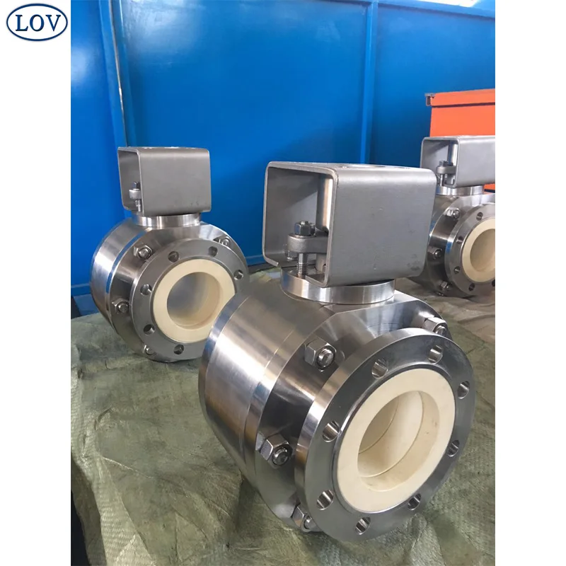 
High Quality Sanitary Full Lined Ceramic Ball Valve 